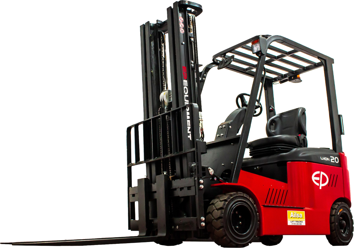 Commercial forklift unloading heavy pallets in Harrow