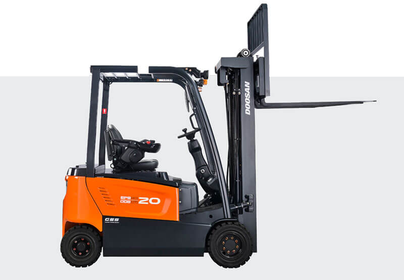 Forklift operator safely handling a commercial load in Harrow